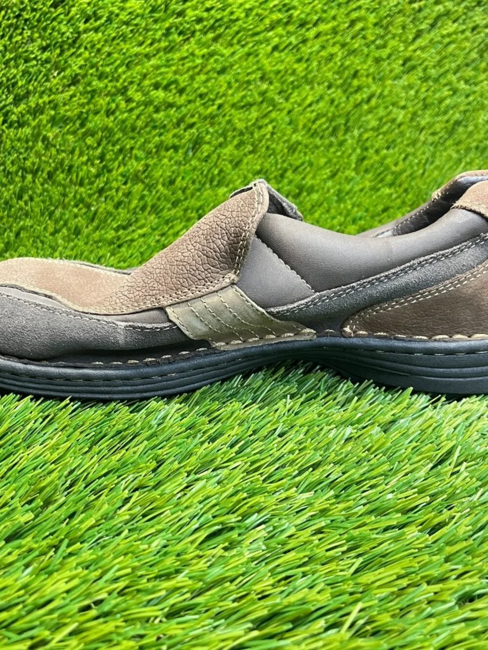 Dr. Scholl's‎ Benefit Mens Size 8.5 Brown Casual Classic Leather Slip On Shoes
